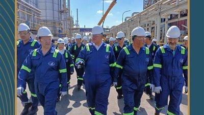 رئيس الهيئة يتفقد مشروعات مصفاة تكرير الأسكندرية للبترول