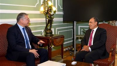 وزير الخارجية يلتقي وزير البترول كريم بدوي