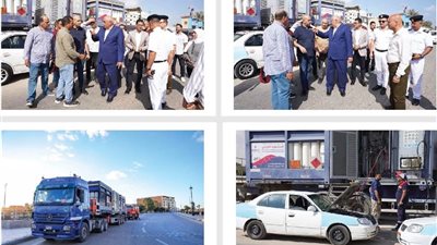 محافظ مطروح يتفقد محطة غازتك المتنقلة